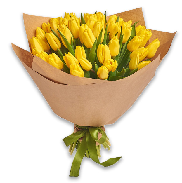 Букет 51 Жовтий тюльпан
