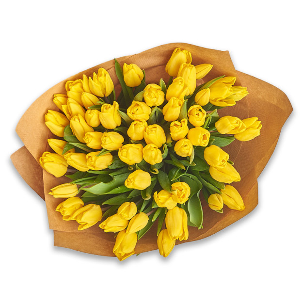 Букет 51 Жовтий тюльпан