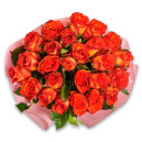 Bouquet of 25 orange roses Meteor