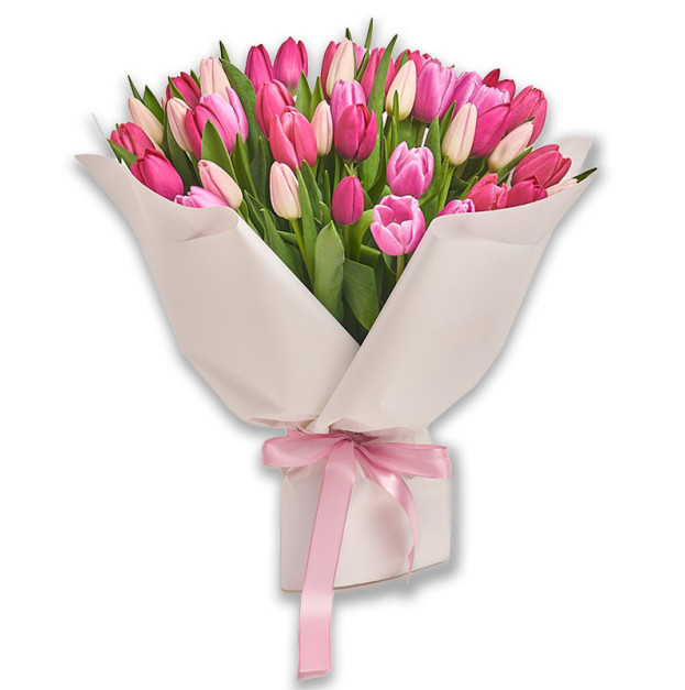 Букет 45 Тюльпанів мікс