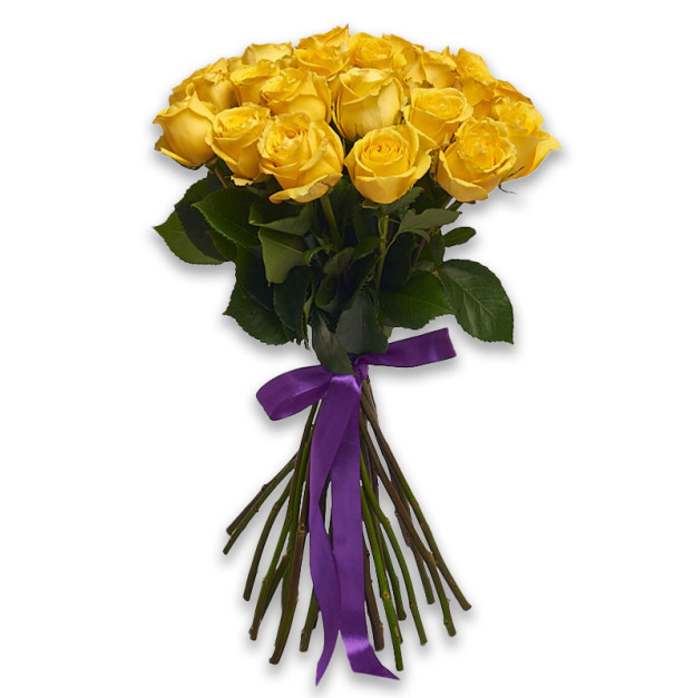 Bouquet of 25 Yellow Roses