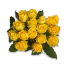Букет 15 Жовтих троянд