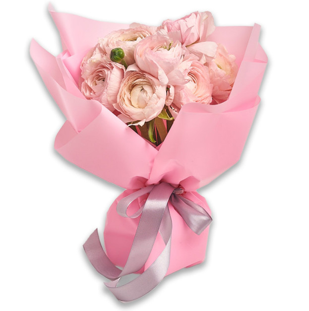 Букет 9 Рожевих Ранункулюсів