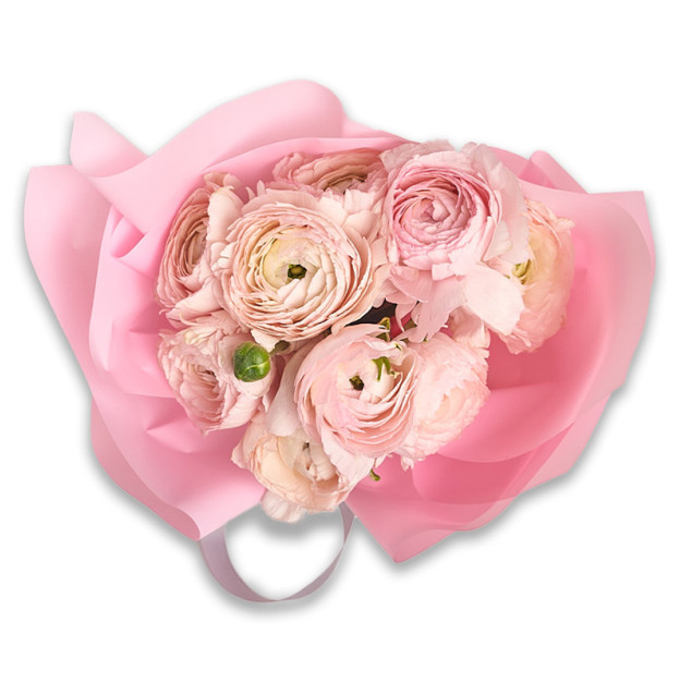 Букет 9 Рожевих Ранункулюсів