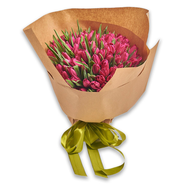 Bouquet 101 Raspberry Tulip