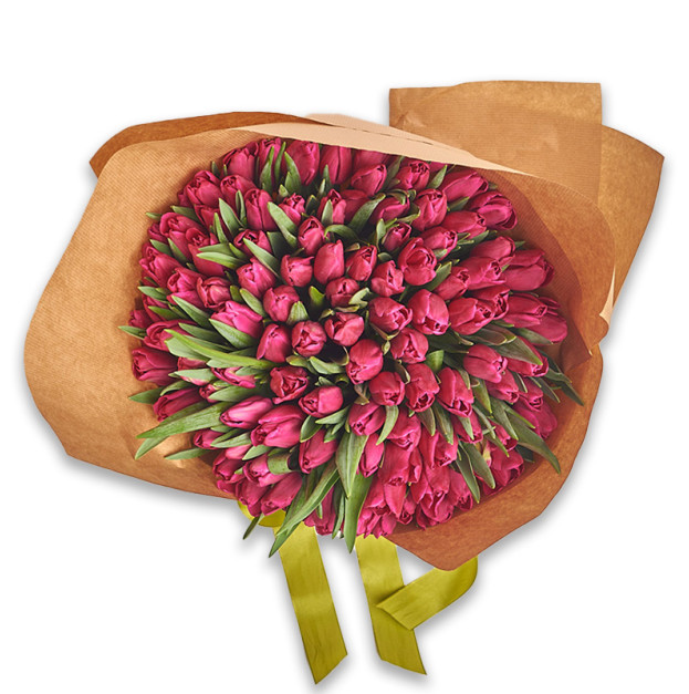 Bouquet 101 Raspberry Tulip