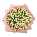 Букет 101 Білий тюльпан