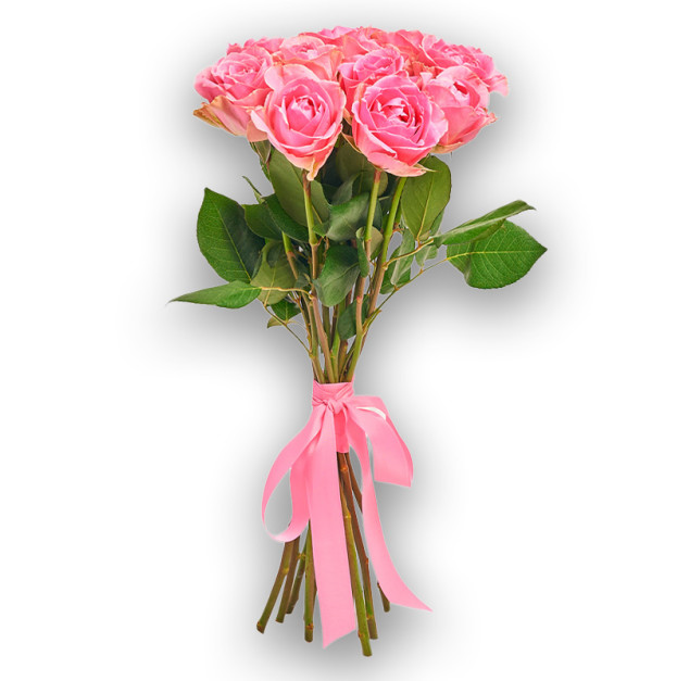 Bouquet of 11 Pink Roses