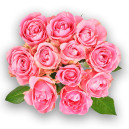 Bouquet of 11 Pink Roses