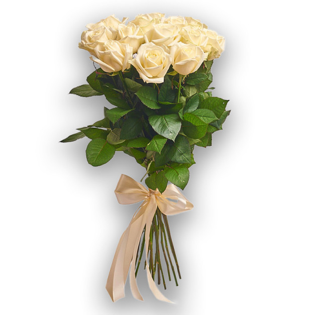 Букет 15 Білих троянд