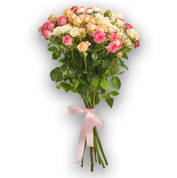 Букет 15 Троянд Спрей Мікс