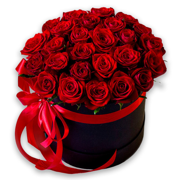 Flowers in a box #26 "Red roses"
